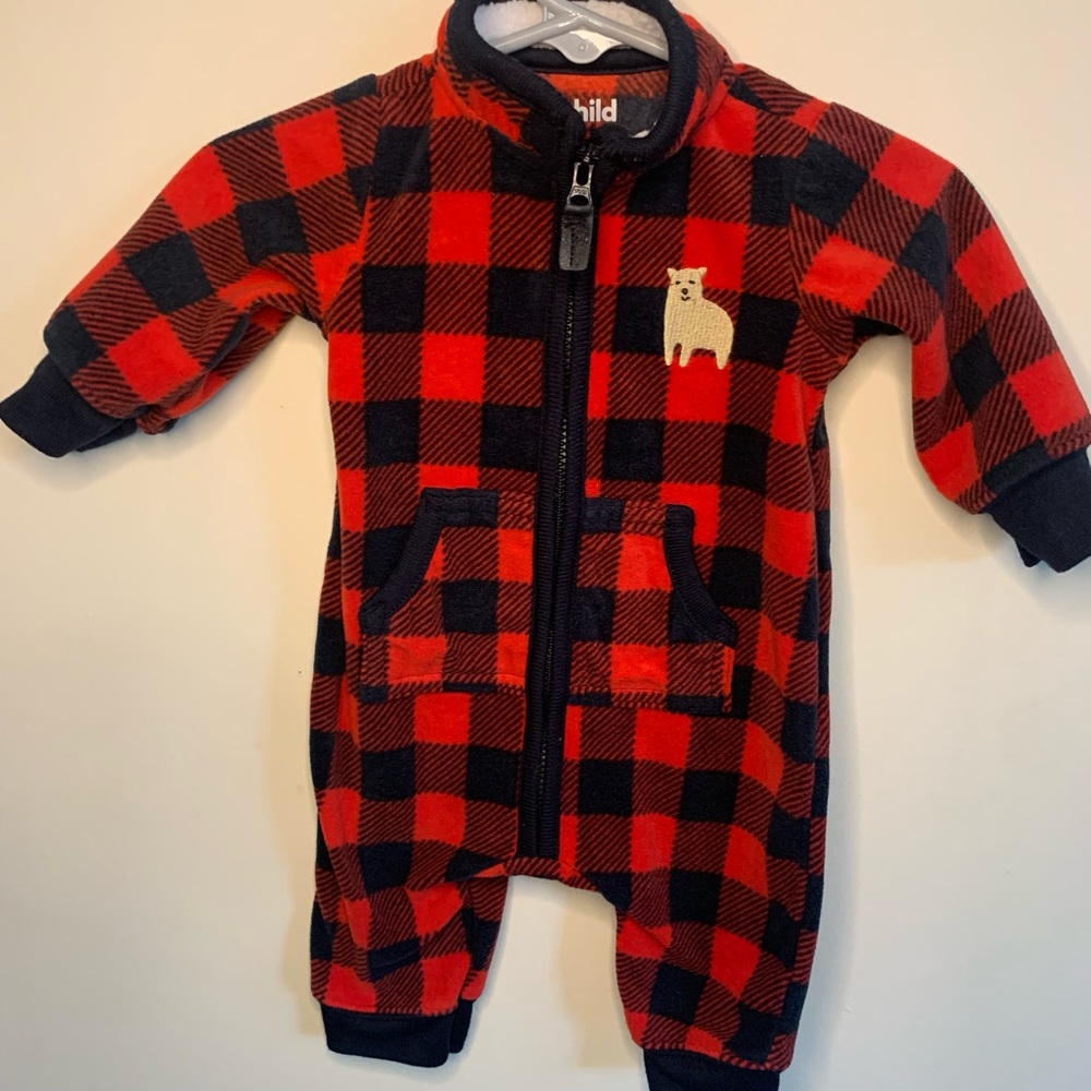 Plaid onesie 0-3 months